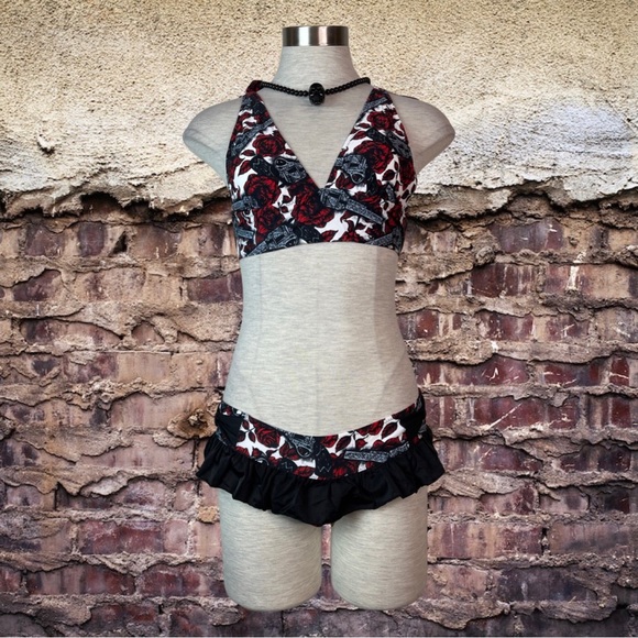 Too Fast Guns and Roses Tattoo Bikini Swimwear Swim - Picture 5 of 12